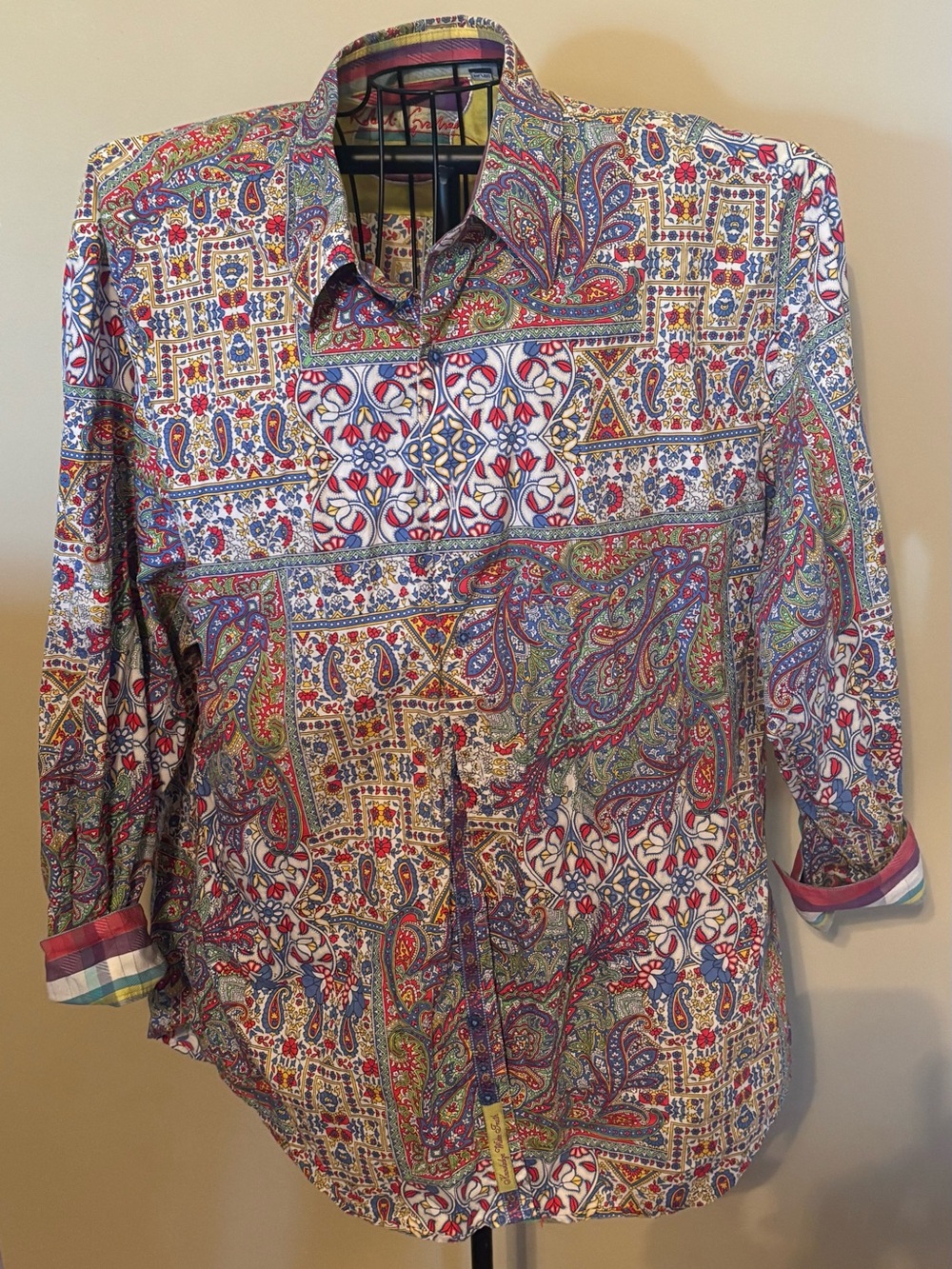 Robert Graham Colorful Paisley Button-Down Shirt – Size 3XL